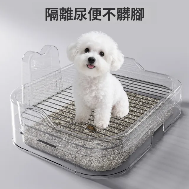 【Quality 聚家】開放式貓砂盆 寵物廁所 貓砂盆 貓砂機 貓廁所(57*31*15CM/防濺圍欄/加高尿板/持久耐臟)