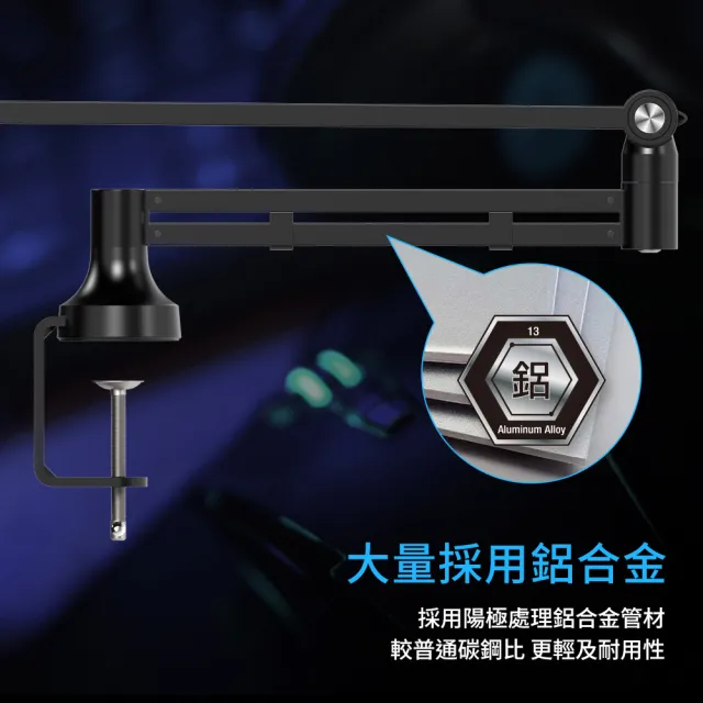 【FOXXRAY 狐鐳】360°雙軸旋轉麥克風支架(FXR-STD-05)
