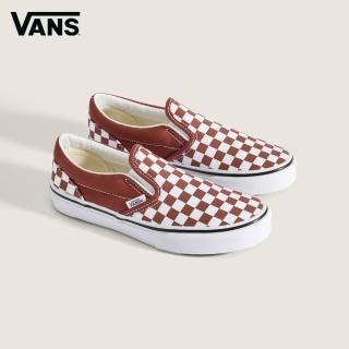 【VANS】官方旗艦 Color Theory Classic Slip-On 中童款咖啡色滑板鞋(童鞋)