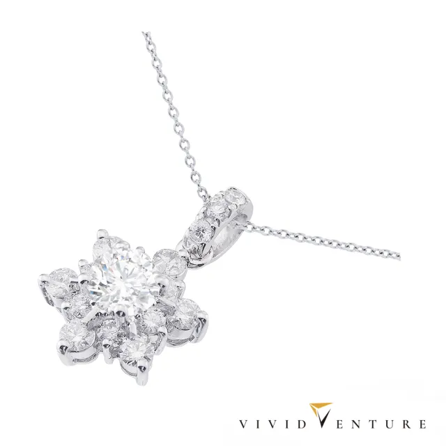 【Vividventure 亞帝芬奇】鉑金 GIA 50分 DVS2 3VG 八心八箭 無螢光 天然鑽石 真鑽 項鍊 幸福瑞雪