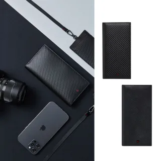 【MONDAINE 瑞士國鐵】蘇黎世系列RFID 6卡零錢長夾(碳纖維紋黑)