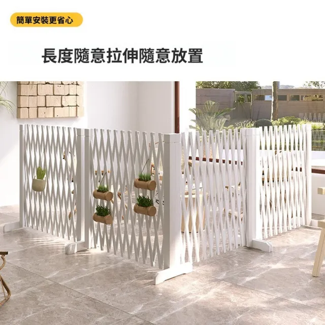 【Quality 聚家】寵物圍欄 阻攔門 隔斷柵欄 可伸縮狗籠子(XXXL高120CM/防水材質/堅固耐用/穩定不倒)