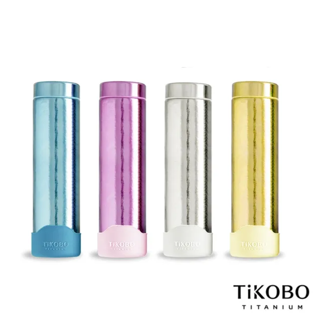 【TiKOBO 鈦工坊】400ml 純鈦 二代星光保溫杯／保溫杯／隨行瓶 四色可選(贈杯套、小茶隔)