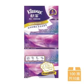 【Kleenex 舒潔】頂級3層呵護香氛絲絨盒裝面紙100抽x5盒/2串(送好禮 贈品隨機出貨)