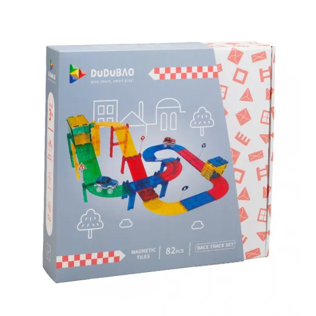 DUDUBAO磁力片－極速賽道82PCS