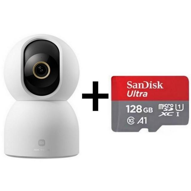 【小米】128G記憶卡組智慧攝C700 (寵物偵測 追蹤寶寶哭聲 人形追蹤 自動巡航 聲響檢測 微光全彩)