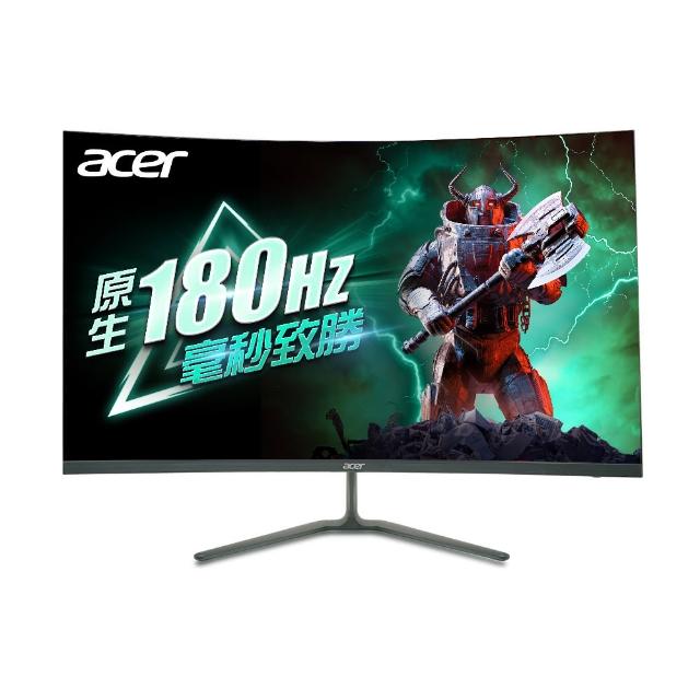 【Acer 宏碁】ED320QR S3 32型1500R曲面電競螢幕(31.5吋/FHD/180Hz/1ms/VA/喇叭/FreeSync)