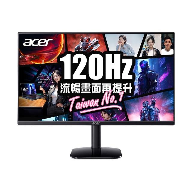 【Acer 宏碁】KA242Y G0 24型護眼螢幕(23.8吋/FHD/120Hz/1ms/IPS/喇叭)