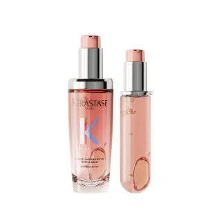 【KERASTASE 巴黎卡詩】恆彩重生水漾光持色露75ml+填裝瓶75ml(護色/持色/護髮油)