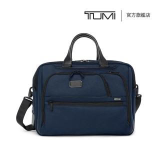 【TUMI】Alpha 中型 15 吋筆電可擴充套件彈道尼龍公事包 - 海軍藍(TUMI 官方旗艦店)