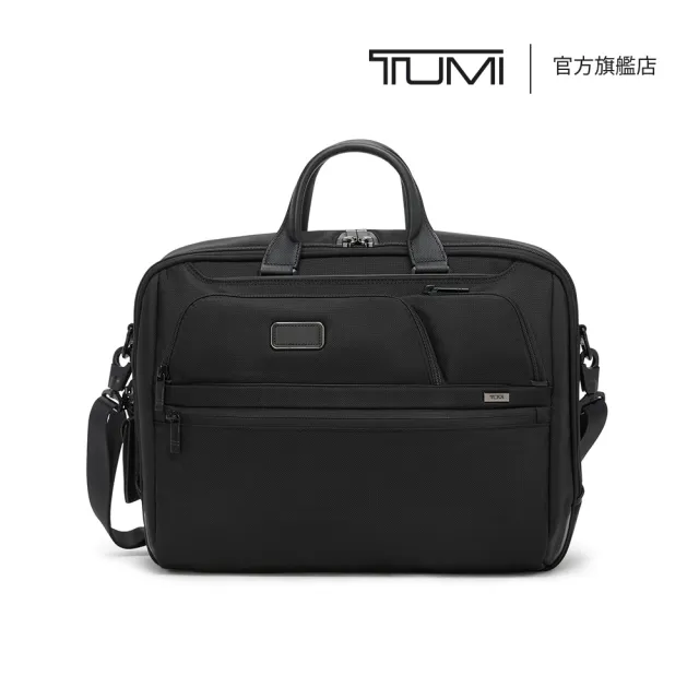 【TUMI】Alpha 大型 17 吋筆電彈道尼龍公事包 - 黑色(TUMI 官方旗艦店)