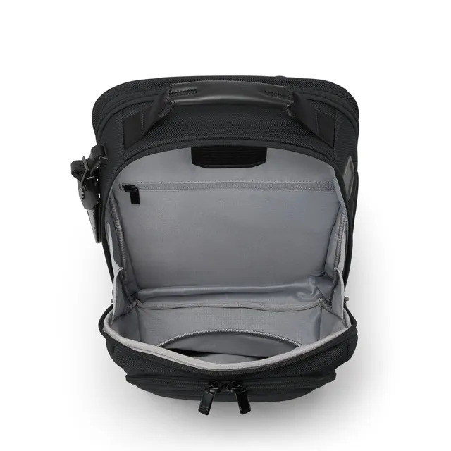 【TUMI】Alpha 中型 15 吋筆電可擴展彈道尼龍後背包 - 黑色(TUMI 官方旗艦店)
