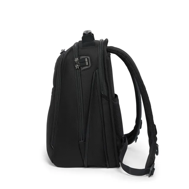【TUMI】Alpha 中型 15 吋筆電可擴展彈道尼龍後背包 - 黑色(TUMI 官方旗艦店)