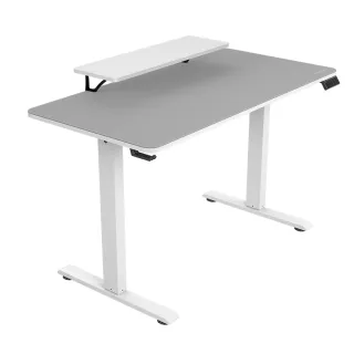 【COUGAR 美洲獅】E-star 120 白色 電動升降電競桌(自行組裝/螢幕架/耳機架)