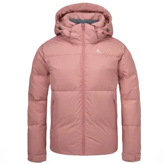 【ATUNAS 歐都納】女款HEAT CORE蓄熱保暖連帽羽絨外套(A1GA2528W霧粉/短版麵包外套/防潑水/防風/休閒/旅遊)