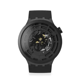 【SWATCH】C-BLACK 大錶面手錶/男錶/女錶/瑞士製造 SB03B100(47mm)