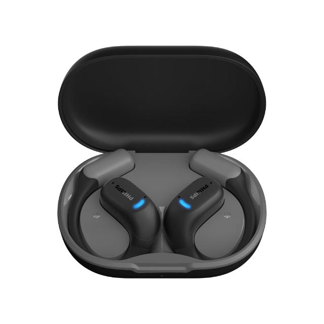 【Philips 飛利浦】TAA6709 開放式運動藍牙耳機(V22 鋅合金Amoled高清全觸控多功能智慧手錶 獨家組合)