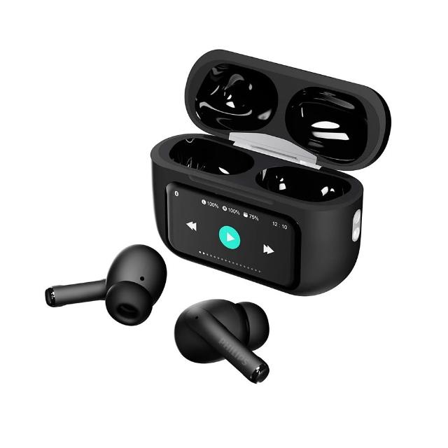 【Philips 飛利浦】TAT2630 觸控螢幕藍牙耳機(V22 鋅合金Amoled高清全觸控多功能智慧手錶 獨家組合)