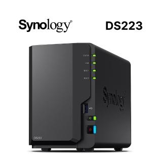 【Synology 群暉科技】搭4TBx2★DS223 2Bay NAS 網路儲存伺服器+內接硬碟(HAT3300-4T)