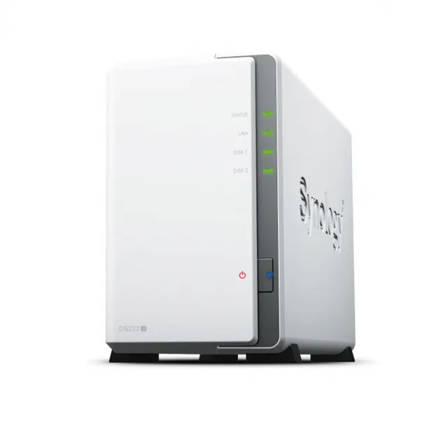 【Synology 群暉科技】搭4TBx2★DS223j 2Bay NAS 網路儲存伺服器+內接硬碟(HAT3300-4T)