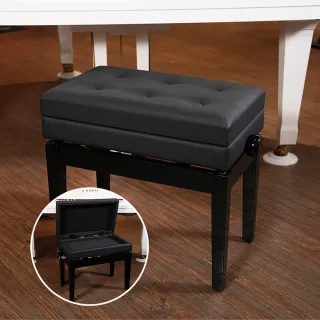 【DORA SHOP】PJ007 單人座 可收納樂譜 升降式鋼琴椅(可掀蓋譜箱)