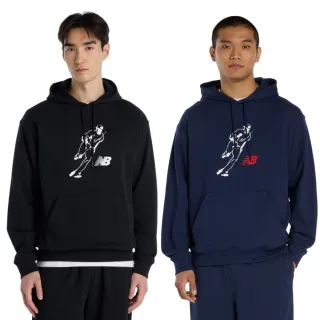 【NEW BALANCE】NB 帽T 大谷翔平帽T_MT6180FUBK_MT6180FUTNV_男性_黑色/深藍色(美版 版型偏大)