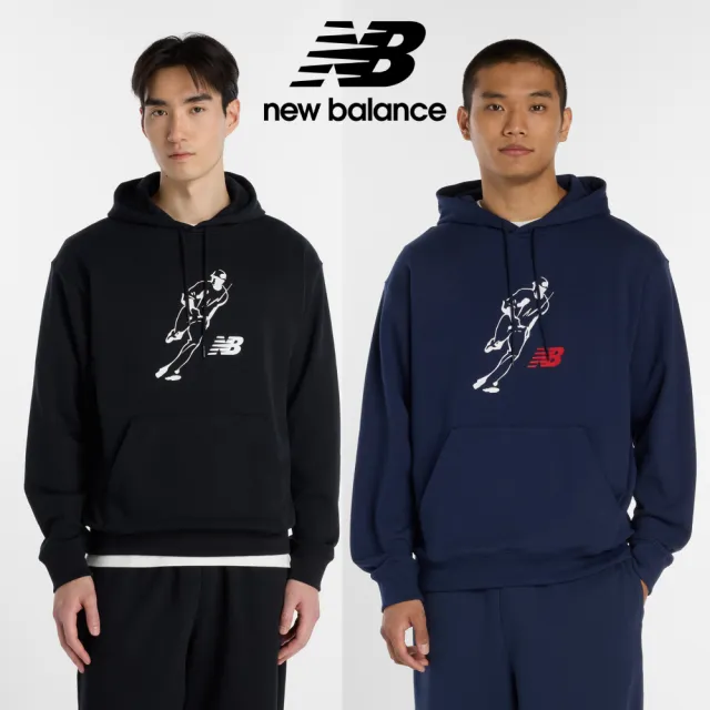 【NEW BALANCE】NB 帽T 大谷翔平帽T_MT6180FUBK_MT6180FUTNV_男性_黑色/深藍色(美版 版型偏大)