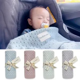 【bimbidreams】透氣純棉針織洞洞毯 75x90cm(寶寶毯 嬰兒毯 四季毯 冷氣毯 小被被 蓋被 奇哥總代理)