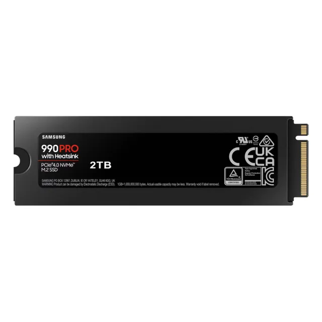 【Samsung 三星】990 PRO 2TB Gen4 PCIe SSD固態硬碟 含散熱(MZ-V9P2T0CW/ 5年保/7450MB/s/PS5適用)