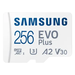 【Samsung 三星】EVO Plus microSDXC U3 A2 V30 256GB 記憶卡(MB-MC256SA/APC)