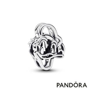 【Pandora 潘多拉】迪士尼唐老鴨造型鏤空串飾-絕版品