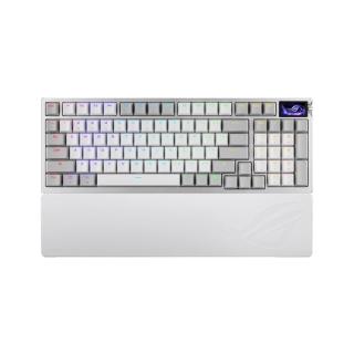 【ASUS 華碩】Azoth 96 HE Gaming Keyboard 無線電競鍵盤 - 白色(ROG HFX V2 磁性軸)