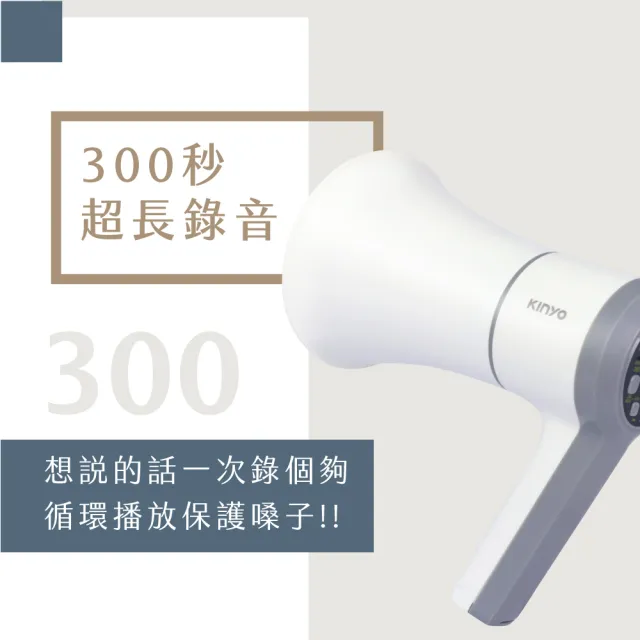 【KINYO】手持輕巧多用途大聲公/喊話器/擴音器(KYM-920)