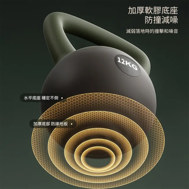 【灰熊厲害】12KG潮時尚工業風軟壺鈴 贈防滑露指手套一雙(軟式壺鈴 深蹲翹臀重訓 健身啞鈴)
