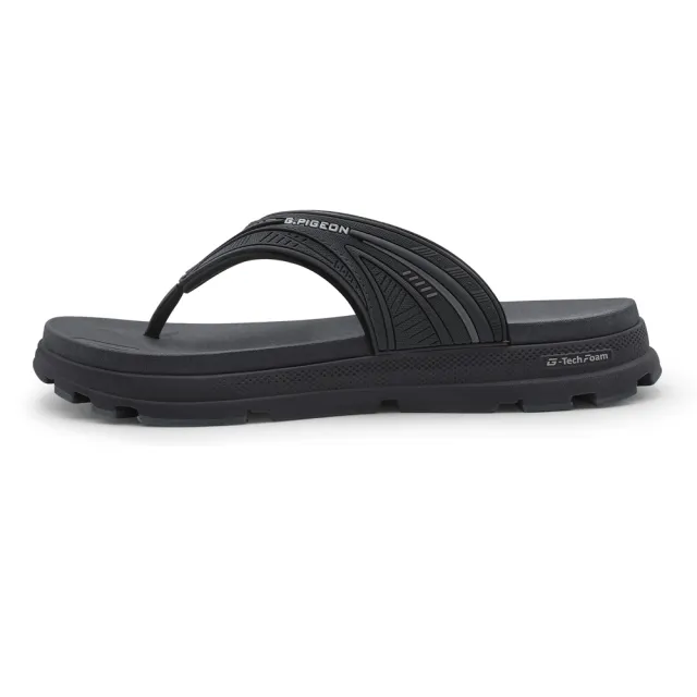 【G.P】G-tech 男款發泡科技舒適高彈人字拖鞋G6153M-黑色(SIZE:39-45 共三色)