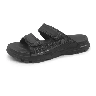 【G.P】G-tech 男款發泡科技緩震高彈雙帶拖鞋G6188M-黑色(SIZE:39-45 共三色)