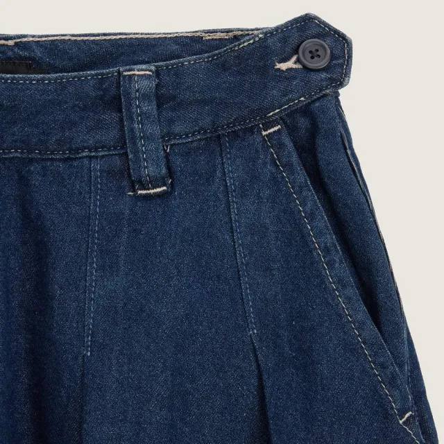 【VANS】官方旗艦 Authentic Chino Denim Skirt 女款藍色牛仔裙
