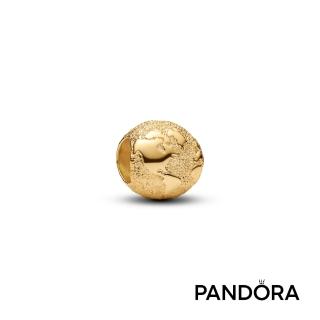 【Pandora 潘多拉】地球霧金迷你串飾-飾品/情人節禮物/生日禮/純銀