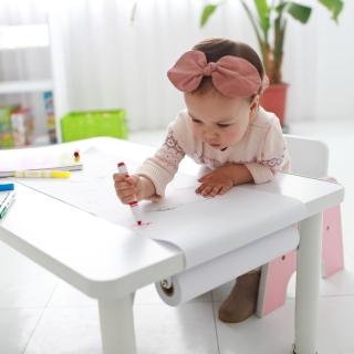 【愛兒館】我的第一張小桌子-短紙捲架組含紙捲(我的第一張小桌子專用)