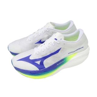 【MIZUNO 美津濃】競速跑鞋 Hyperwarp Elite 男鞋 白 藍 輕量 碳板 緩震 美津濃 J1GC267101