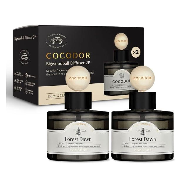 【COCODOR】車用擴香禮盒組(130ml/2入組) 木球款/多款任選/韓國香氛/送禮)