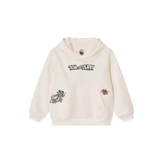 【GIORDANO 佐丹奴】童裝追逐遊戲刺繡連帽TEE 湯姆貓與傑利鼠系列(多色任選)