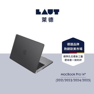 【LAUT 萊德】Macbook Pro 14吋（2021-2025）霧面筆電保護殼-黑(適用M1/M2/M3/M4/M5電腦殼)