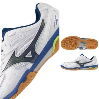 【MIZUNO 美津濃】WAVE FANG PRO 男款 羽球鞋 71GA210091 白 漸變黑 藍 膠底 頂級緩震