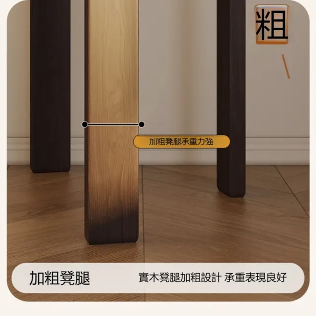 【Quality 聚家】實木凳子 可疊放家用圓凳 廚房餐桌凳（32*32*45CM）(寬大凳面 承重穩固 疊放收納)
