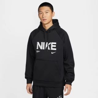【NIKE 耐吉】長袖上衣 男 帽T 加絨 AS M NK TF PO FLC HOODIE GFX 黑 IF2193-010