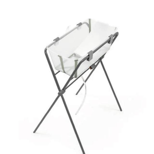 【STOKKE 官方直營】Flexi Bath 摺疊式浴盆全套組-浴盆+嬰兒浴架+立架(嬰兒澡盆/摺疊澡盆)