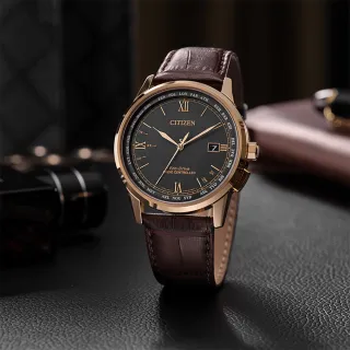 【CITIZEN 星辰】光動能萬年曆電波手錶-42.7mm 送禮 禮物(CB0158-10H)