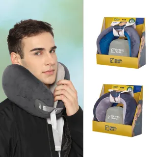 【Travel Blue 藍旅】頭等艙等級★豪華頸枕組 新色上市(飛機枕/U型枕/記憶棉頸枕/車用靠枕/追劇/出國/旅遊)