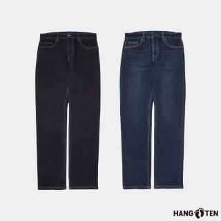 【Hang Ten】女裝-STRAIGHT FIT貼合刷毛直筒牛仔褲(多色選)